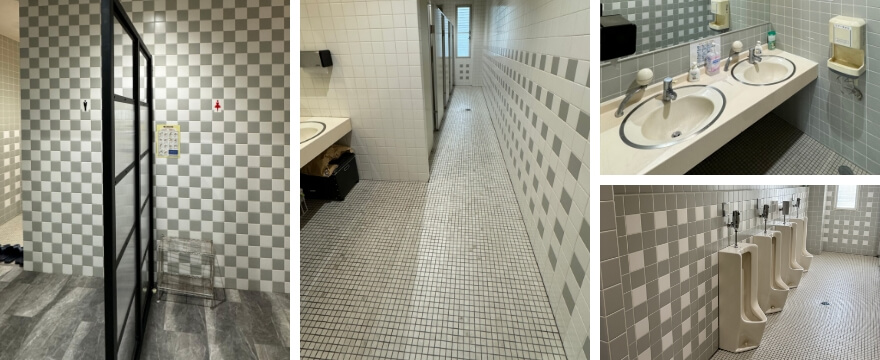 トイレ入り口や内装のビフォー写真