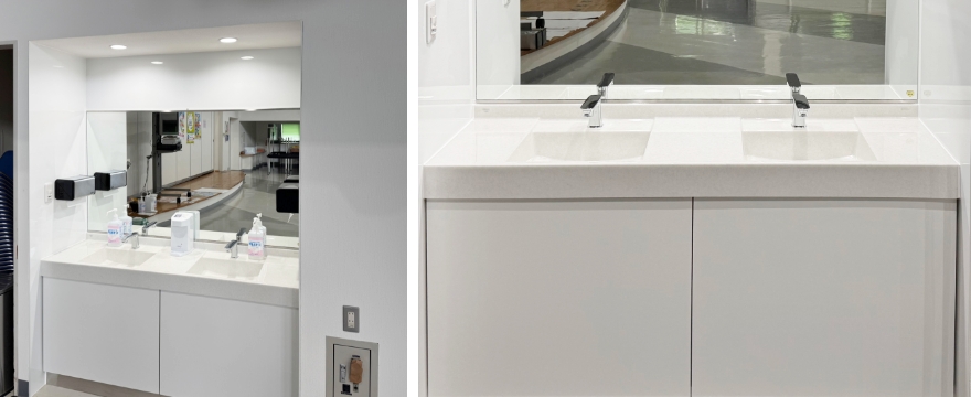 洗面カウンター全体の写真