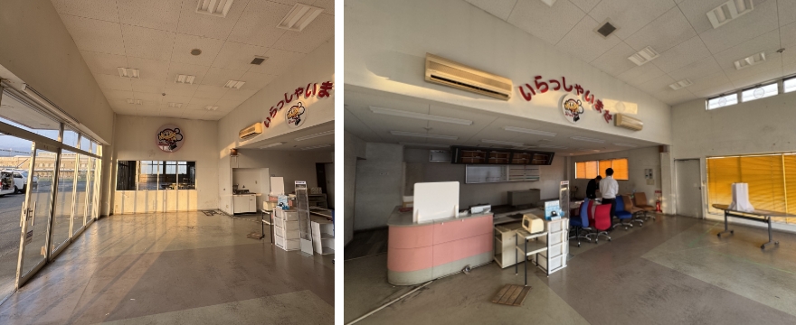 トイレ入り口や内装のビフォー写真