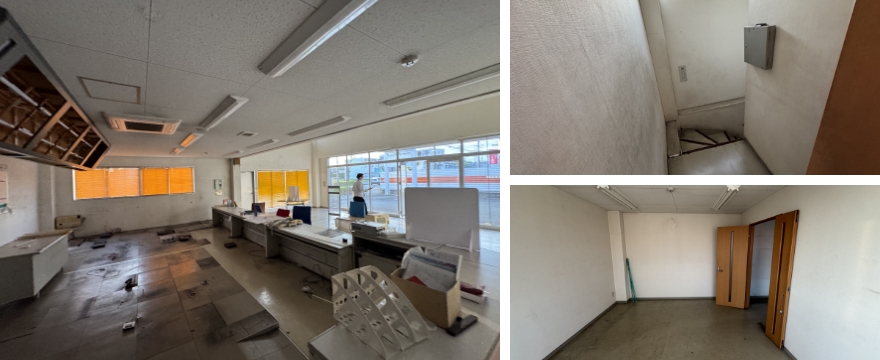 トイレ入り口や内装のビフォー写真