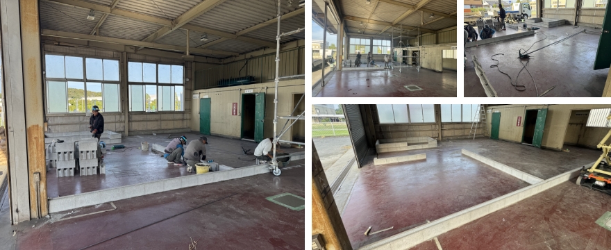 部屋割りのための基礎づくりの写真