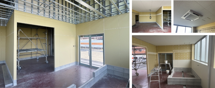 部屋割りのためのボード張り